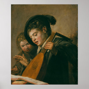 Two Boys Singing Poster