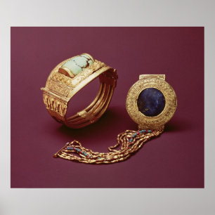Two bracelets, from the Tomb of Tutankhamun Poster