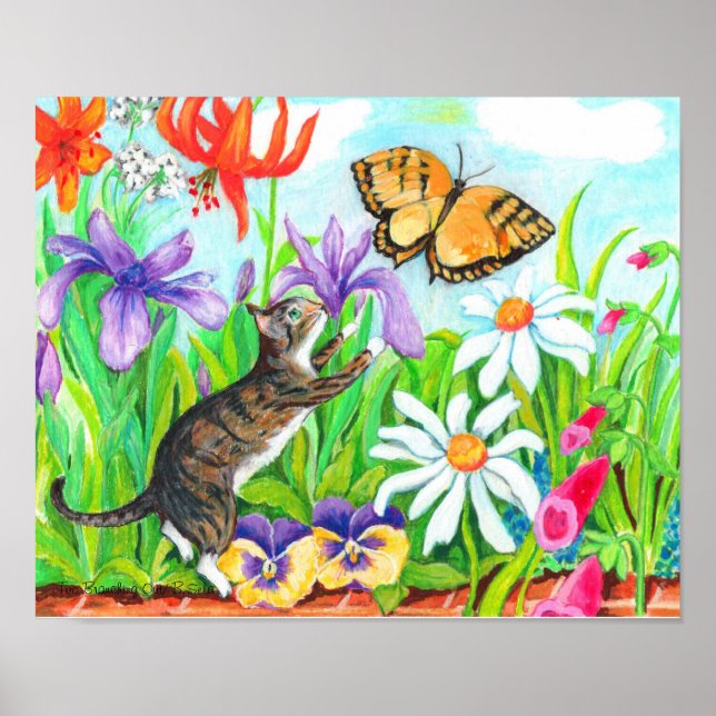 Two Branching Out kid's wall art - Daisy our Cat (Front)