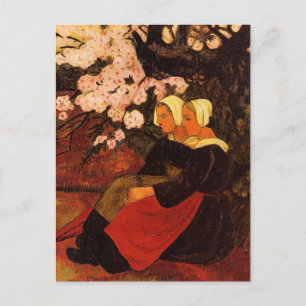 Two Breton Women Under Apple Tree, Postcard