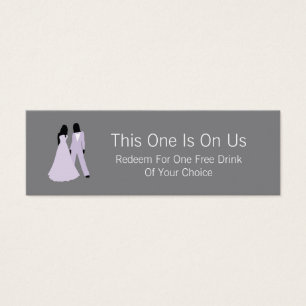 Two Brides Free Drink On Us (Lilac and Grey)