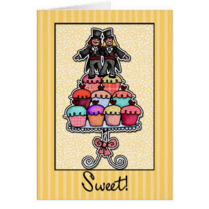 Two Brides on Cupcake Stack