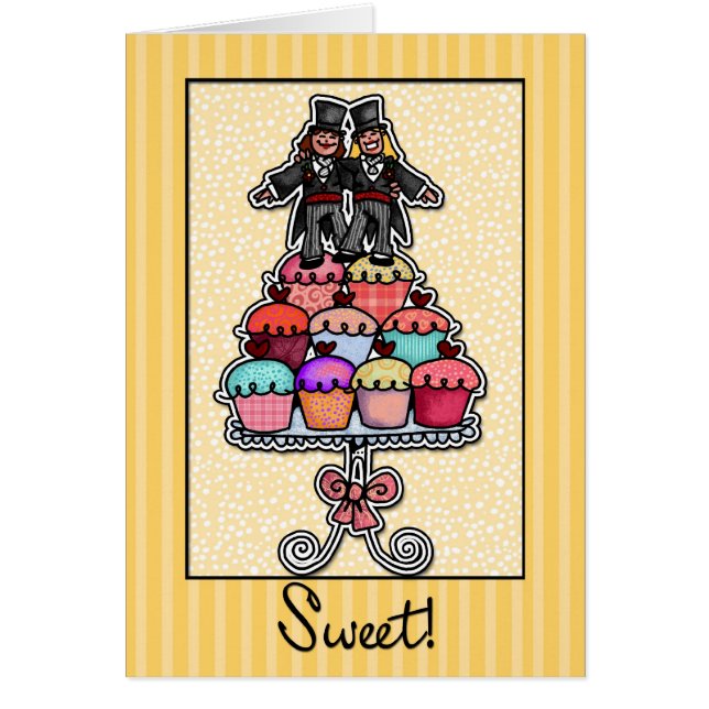Two Brides on Cupcake Stack (Front)