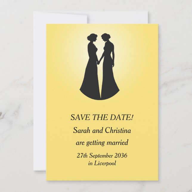 Two Brides Save The Date (Front)
