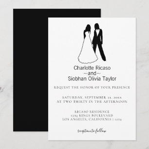 Two Brides Save The Date Wedding Invitation