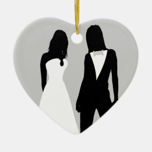 Two Brides Wedding Ceramic Ornament