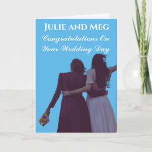 TWO BRIDES WEDDING CONGRATULATIONS CARD
