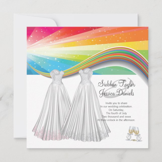 Two Brides Wedding Invitation (Front)