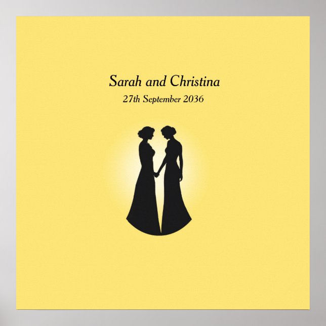 Two Brides Wedding Poster (Front)
