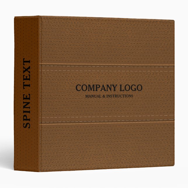 Two brown tones faux vintage leather binder (Front/Spine)