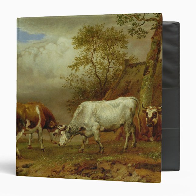 Two Bulls with Locked Horns, 1653 Binder (Front/Inside)