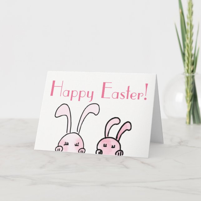 Two Bunnies Easter Card (Front)