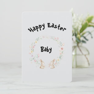 Two Bunnies Easter Greeting Card