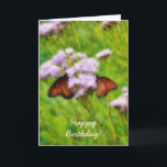 Two Butterflies Butterfly Friend Birthday Card<br><div class="desc">This charming card features my original artwork, consisting of my original photograph of two butterflies on wildflowers. I applied a watercolor painterly technique to give it an artistic flair. The front of the card states, "Happy Birthday!" and the inside of the card states "To a good friend, may you share...</div>