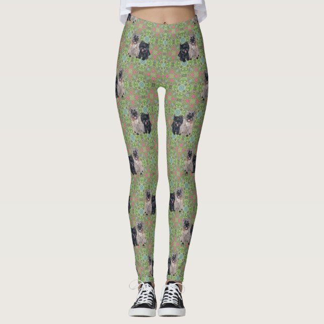 Two Cairn Terriers Leggings (Front)