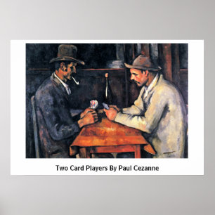 Two Card Players By Paul Cezanne Poster