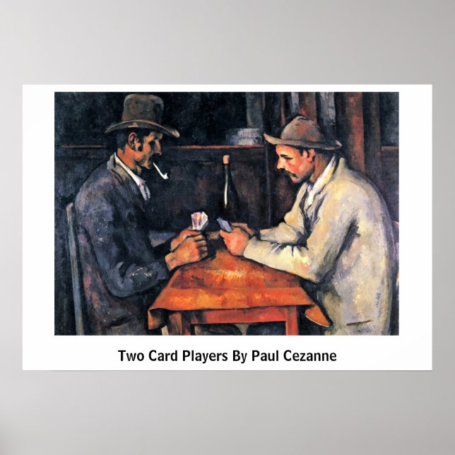 Two Card Players By Paul Cezanne Poster (Front)