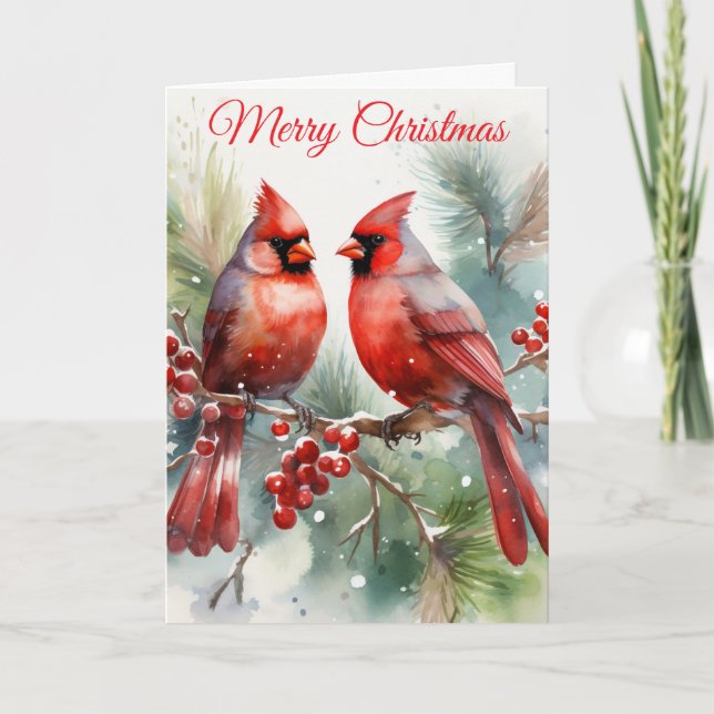 Two Cardinals Holiday Card (Front)