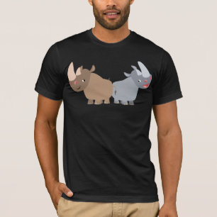 Two Cartoon Rhinos T-Shirt