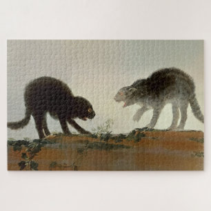 “Two Cats Fighting” by Francisco Goya Jigsaw Puzzle