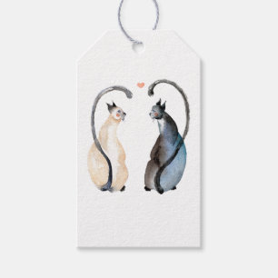 Two Cats in Love Gift Tags