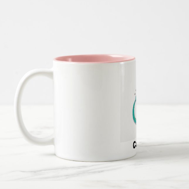 Two Cats In Love Illustration Mug (Left)