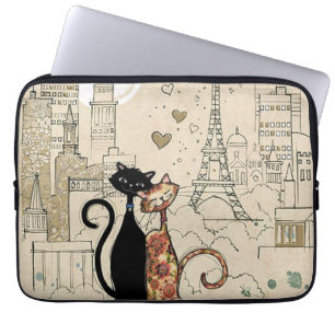 Two Cats in Love Laptop Sleeve