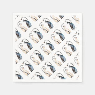 Two Cats in Love Napkin