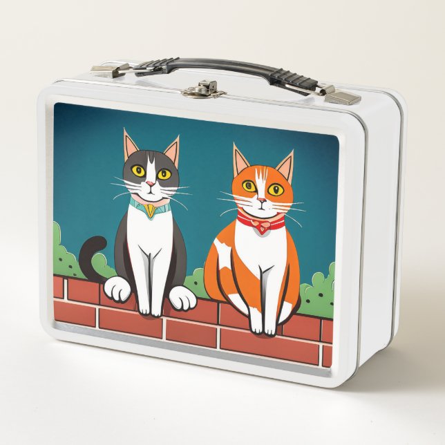 Two Cats Metal Lunchbox (Front)