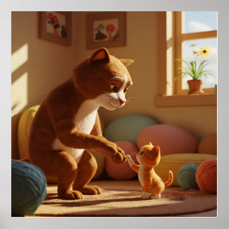 Two cats poster
