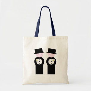 Two caucasian grooms tote bag