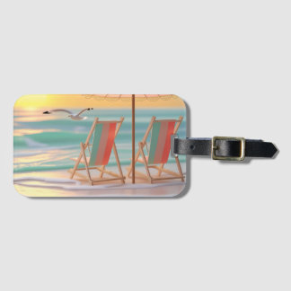 "Two Chairs By The Sea" Luggage Tag