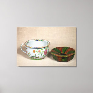 Two chamber pots canvas print