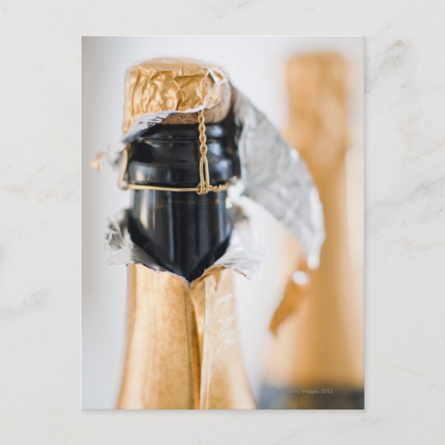 Two champagne bottles postcard (Front)