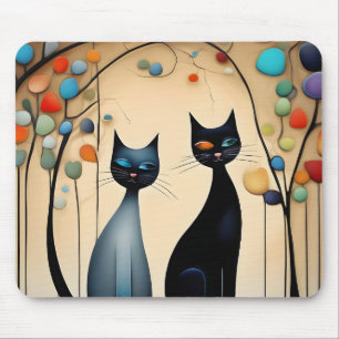  Two Charming Cats Mouse Pad
