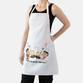 Two Chefs Cooking Apron - Vintage Minimalist Retro