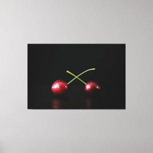 Two Cherries 60x40 (150x100cm) waccna Canvas Print