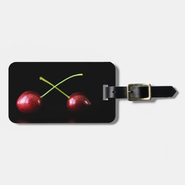 Two Cherries cd ltcna Luggage Tag (Front Horizontal)
