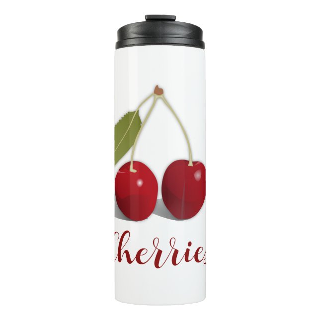 Two Cherries Design Thermal Tumbler  (Front)