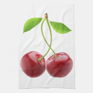 Two cherries kitchen towel