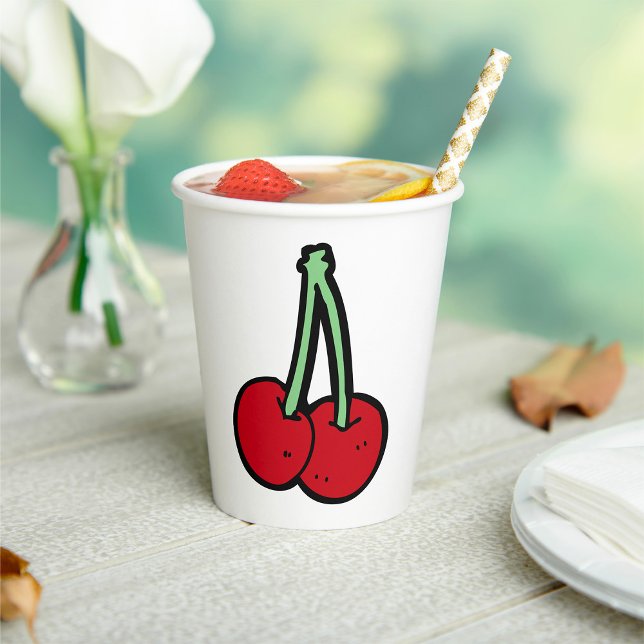 Two Cherries Paper Cups (Creator Uploaded)
