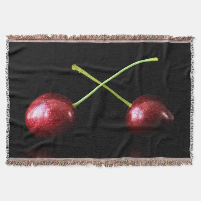 Two Cherries tbcna Throw Blanket (Front)