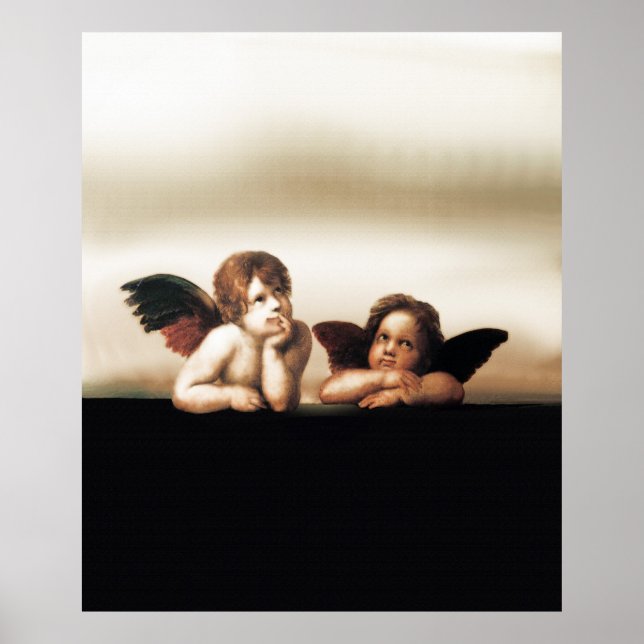 Two Cherub Angels Poster (Front)