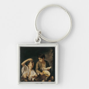 Two Children Eating a Melon and Grapes, 1645-46 Keychain