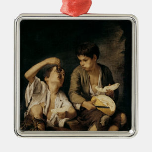 Two Children Eating a Melon and Grapes, 1645-46 Metal Ornament