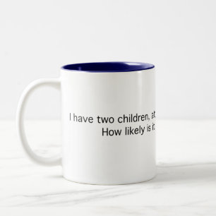 Two Children, One a Boy Two-Tone Coffee Mug
