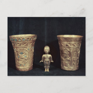 Two Chimu vases with mythological figures Postcard