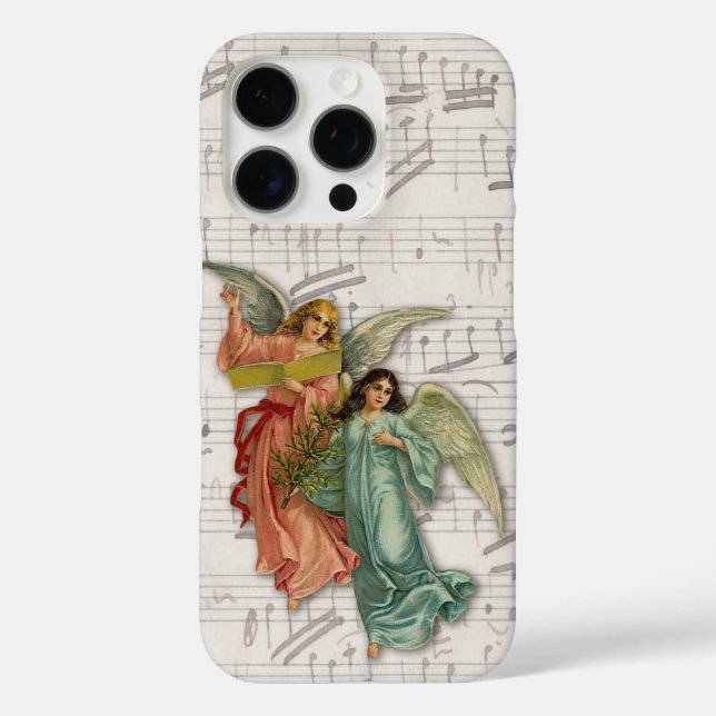 Two Christmas Angels - Victorian Scrap Christian Case-Mate iPhone Case (Back)