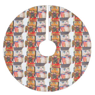 Two Christmas nutcrackers Brushed Polyester Tree Skirt