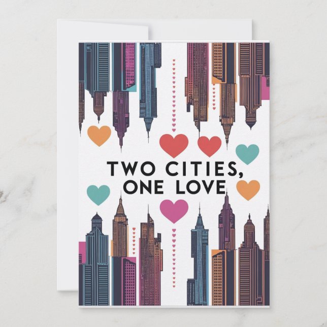 Two Cities One Love Card  (Front)